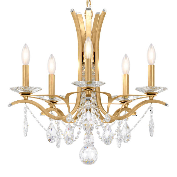 Vesca 6 Light 120V Chandelier in Etruscan Gold with Clear Radiance Crystal main image 0